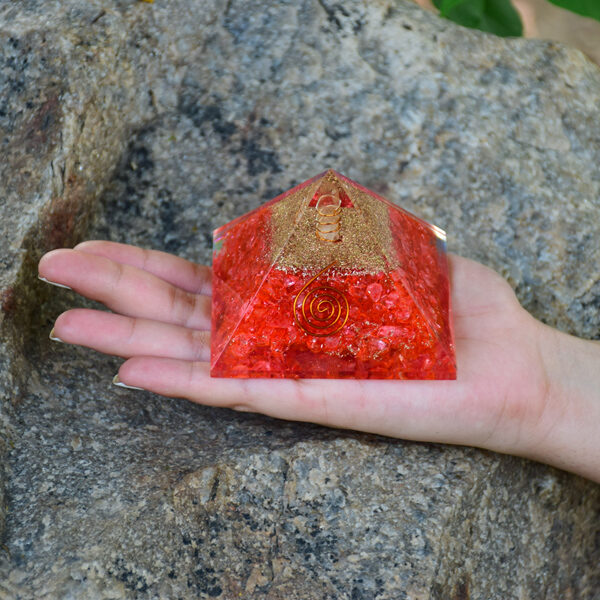 Red Carnelian Orgone Pyramid