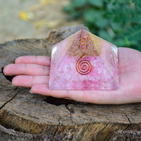 Rose Quartz Orgone Pyramid
