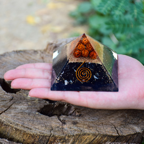 Obsidian Rudraksh Pyramid